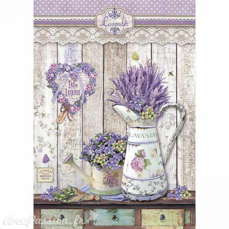 Papier De Riz Stamperia 21x29 7cm Provence Shabby