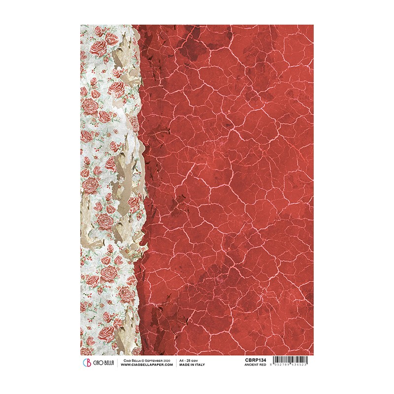 Papier De Riz Ciao Bella X Cm Ancient Red