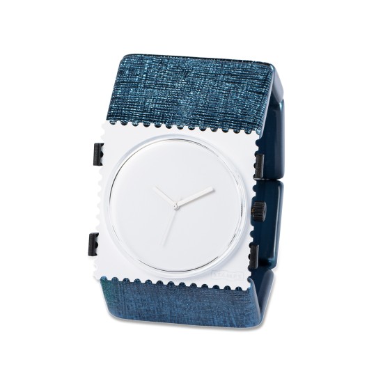 Bracelet élastique de montre Stamps belta bleu structuré