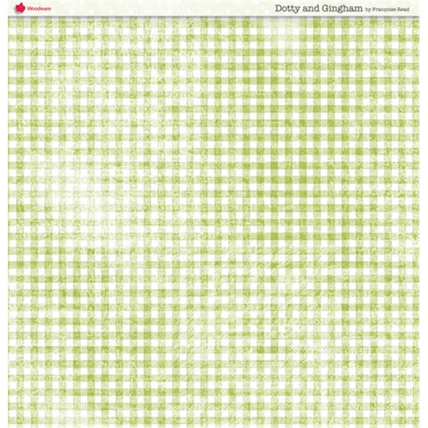 Papier scrapbooking assortiment Dotty And Gingham Woodware 20x20 24fe