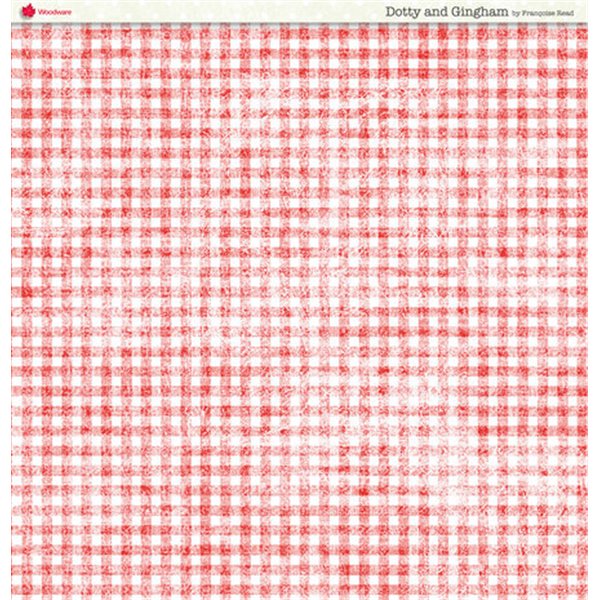 Papier scrapbooking assortiment Dotty And Gingham Woodware 20x20 24fe