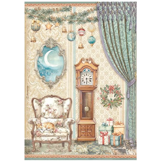 Papier de riz Stamperia The Nutcracker Pendule et Chaise A4