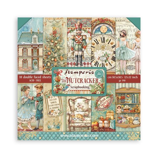 Papier scrapbooking assortiment The Nutcracker 10f 30x30