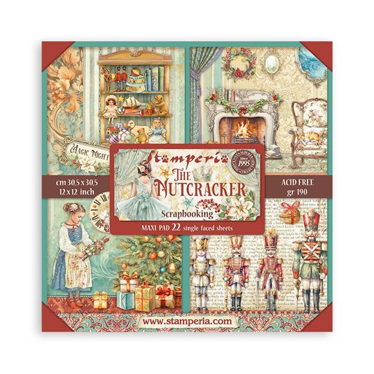 Papier scrapbooking assortiment Face unique - The Nutcracker 10f 30x30