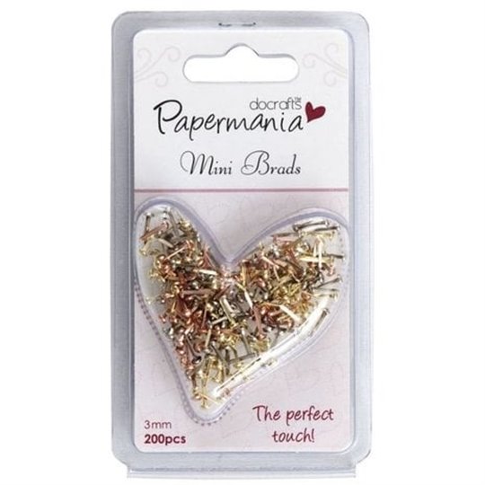 Attaches parisiennes or/argent/bronze 3mm 200p Papermania