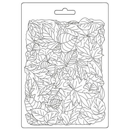 Moule souple Stamperia Woodland motif de feuilles A5