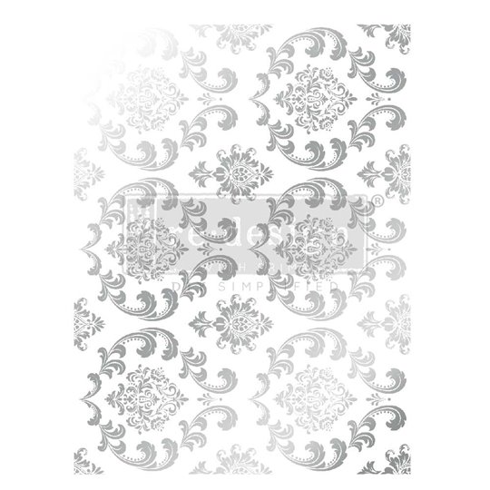 Transfert Foil Gold Kacha Redesign Silver House of Damask 45x60cm