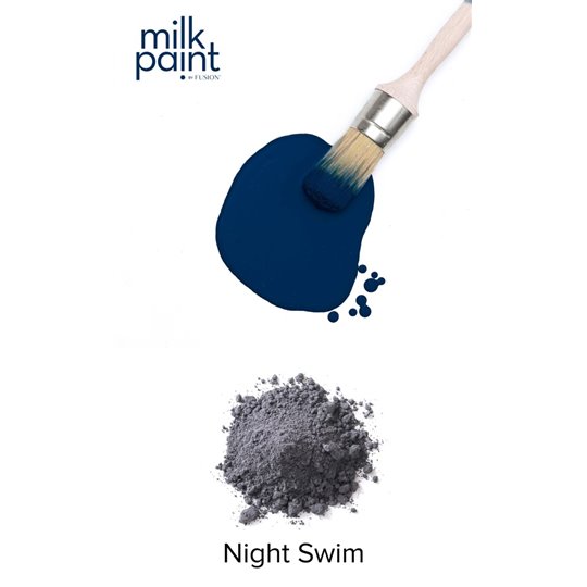 Peinture au lait Fusion Mineral Paint bleu Night Swim 50g