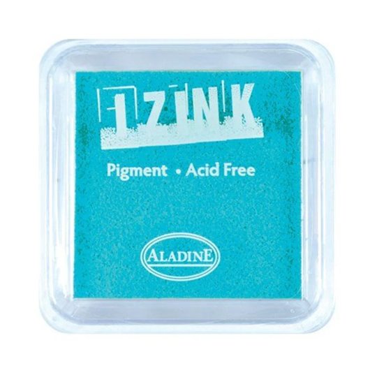 Encreur tampon Aladine pigment Izink séchage lent bleu