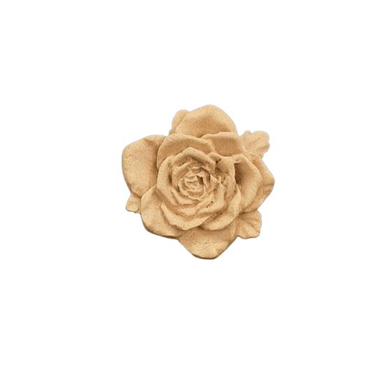 3239 Fleur Décorative Sculptée en Bois 4.5cm.X4cm