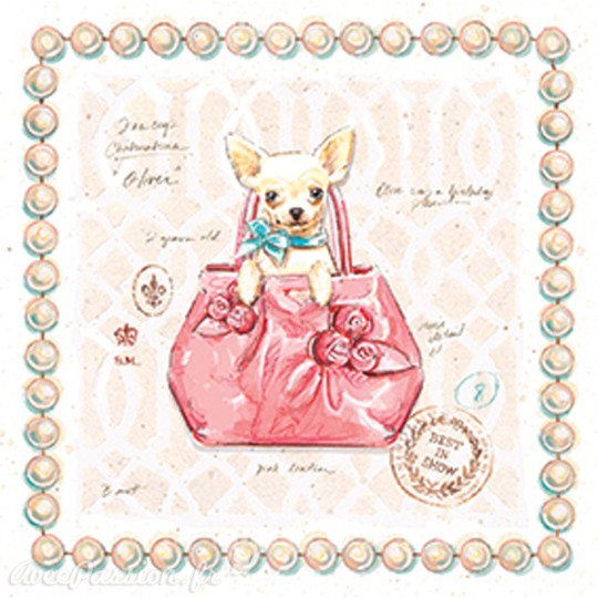 Carte d'art chihuahua puppy purse Chad Barrett