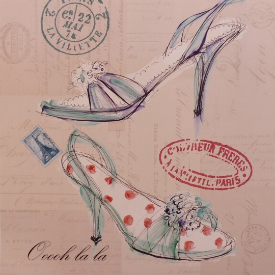 Carte d'art chaussure oh la la shoe