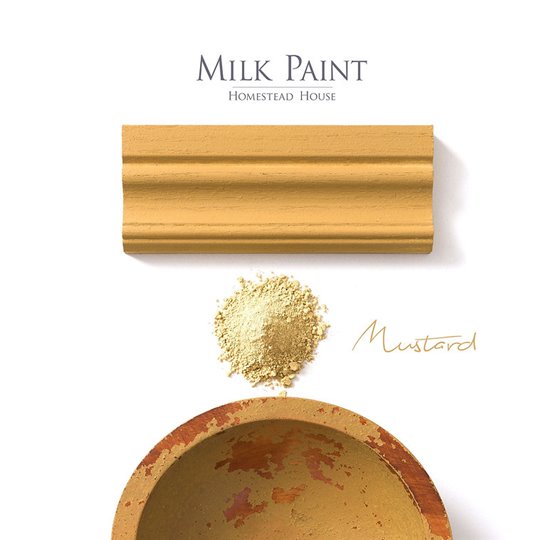 Peinture au lait Homestead jaune Moutarde 50g