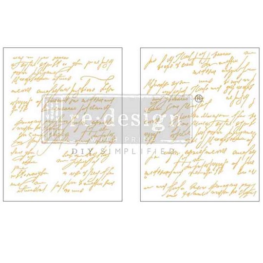 Transfert Foil Gold Kacha Redesign Shimmering Script 20x28cm